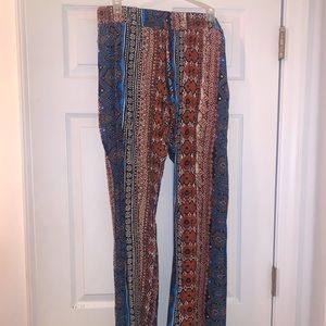 Bebop flowy pattern pants hippie from Macy’s large
